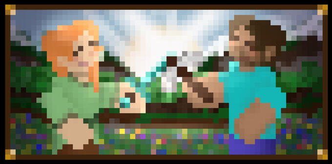 a remake of minecraft's courbet for john kivett's texture pack (2026)